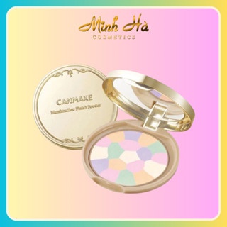 Phấn phủ đa sắc Canmake Marshmallow Finish Powder Abloom SPF19/PA++ 4g chỉnh sắc tố nâng tone da