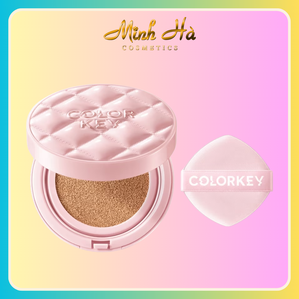 Phấn nước Colorkey Long Lasting Flawless Brightening Cushion Cream SPF 50+ PA++++ 11g kiểm soát dầu bền màu