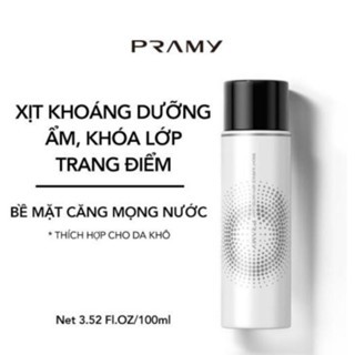 Xịt khoáng makeup Pramy Setting Spray 100ml kiềm dầu, lâu trôi, dưỡng ẩm