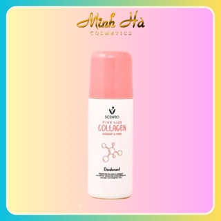 Lăn khử mùi Scentio Pink Collagen 50ml cho vùng dưới cánh tay khô thoáng và thơm dịu suốt ngày dài