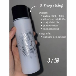 Xịt khoáng makeup Pramy Setting Spray 100ml kiềm dầu, lâu trôi, dưỡng ẩm