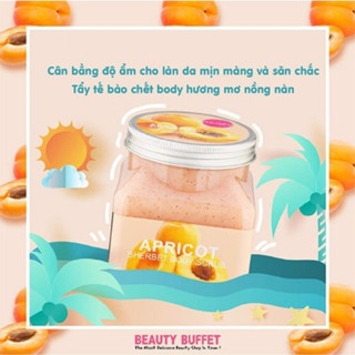 (Tặng kèm bông tắm) Tẩy tế bào chết toàn thân Beauty Buffet Scentio Apricot 350ml giúp da dưỡng ẩm mịn màng