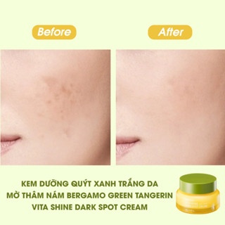 Kem dưỡng quýt xanh Bergamo Green Tangerin Vita Shine Dark Spot 50g sáng da mờ thâm nám