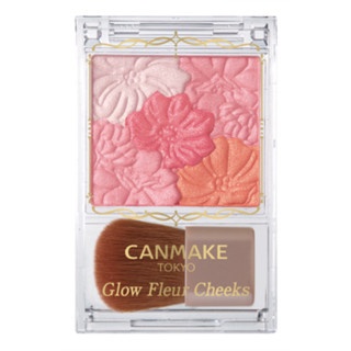 Phấn má hồng Canmake Glow Fleur Cheeks 6.3g thiết kế nhỏ gọn phấn tệp da