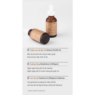 Serum Bergamo Premium Retinol Gluta Serum 30ml giúp chống lão hóa