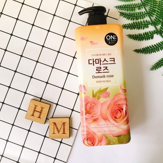 Sữa tắm On The Body Damask Rose Body 900g với mùi hương nước hoa quyến rũ