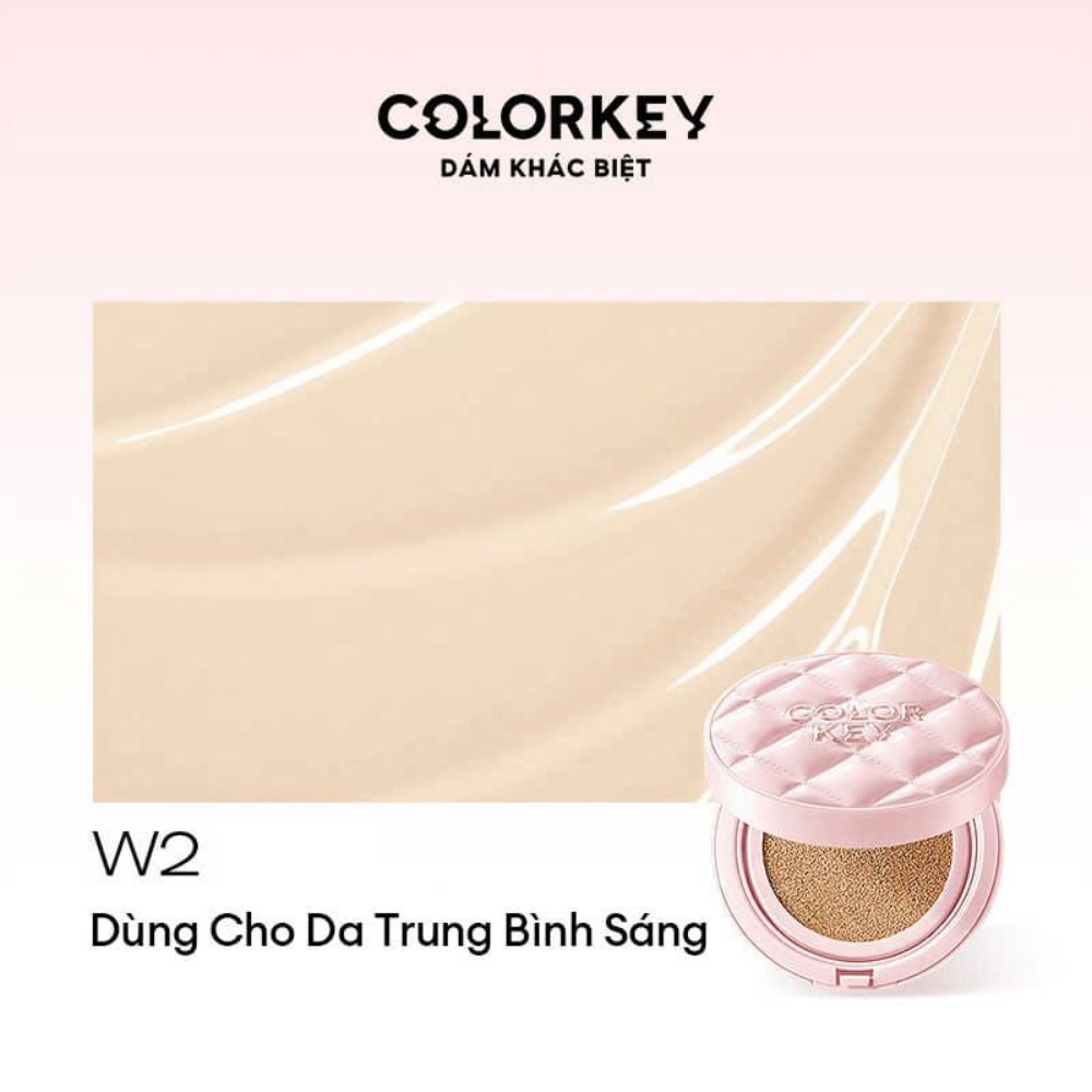Phấn nước Colorkey Long Lasting Flawless Brightening Cushion Cream SPF 50+ PA++++ 11g kiểm soát dầu bền màu