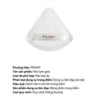 Mút trang điểm PRAMY hình tam giác cỡ lớn kèm hộp chắc chắn tiện lợi dễ sử dụng