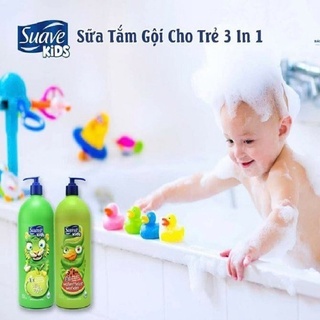 Sữa tắm Suave Kids Wonder 3 in 1 532ml sữa tắm gội, xả cho bé