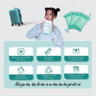 Khăn mặt nén Dr.Sera Relaxing Travel Compressed Facial Towel bịch 30g thư giãn tiệt trùng