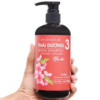 Dầu gội dược liệu Thái Dương 3 hương hoa anh đào hương hoa lá 500ml sạch gàu giúp tóc suôn mềm