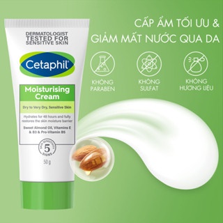 Kem dưỡng Cetaphil Moisturising Cream 50g dịu lành cho da nhạy cảm