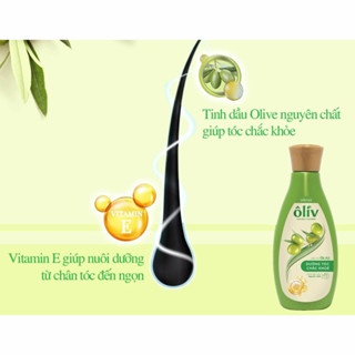 Bộ đôi dầu gội - xả Ôliv 250/650ml dưỡng tóc chắc khỏe