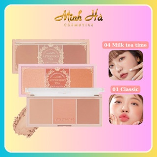 Bảng phấn má 3 màu I'M MEME Affernoon Tea Blusher 11g bám tốt mỏng nhẹ