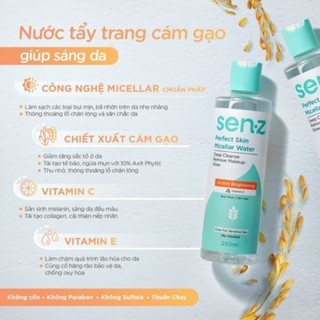 Nước tẩy trang Senz Oil Reduction 250ml làm sạch bụi bẩn cho mọi loại da