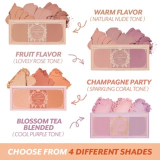 Bảng phấn má 3 màu I'M MEME Affernoon Tea Blusher 11g bám tốt mỏng nhẹ