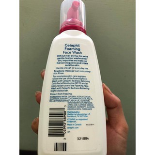 Sữa rửa mặt Cetaphil Foaming Face Wash Redness Prone Skin 237ml dành cho da nhạy cảm