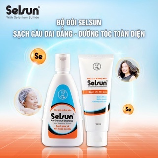 Dầu xả dưỡng tóc Selsun Anti Dandruff Conditioner 100ml dành cho tóc gàu