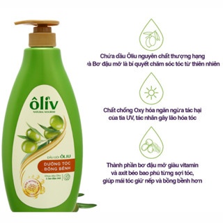 Bộ đôi dầu gội - xả Ôliv 250/650ml dưỡng tóc bồng bềnh