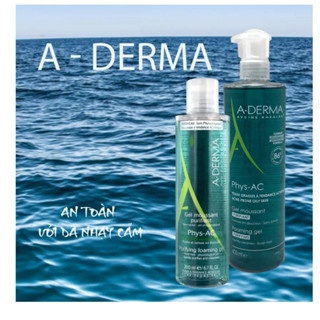 Gel rửa mặt A Derma Phys-AC 400ml dịu nhẹ dành cho da nhờn mụn