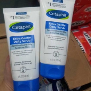 Sữa rửa mặt tẩy da chết Cetaphil Extra Gentle Daily Scrub 178ml giúp sạch sâu, sáng da