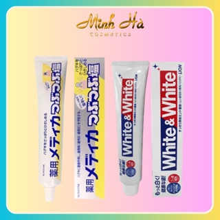 Kem đánh răng nội địa Nhật muối Sunstar 170g và White & White Lion 150g bảo vệ răng nướu ngăn ngừa sâu răng