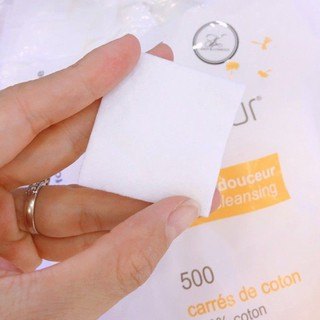 Bông tẩy trang Pháp Tetra Medical Cotton Wool Squares 600 miếng mềm mịn và dai, không bị xù lông