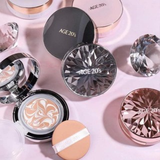 Phấn nền lạnh AGE 20's Essence Cover Pact Diamond 12.5g chất phấn mịn dễ tán