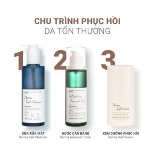 Sữa rửa mặt ABPHARM Derma Salt, nước cân bằng ABPHARM Mineral Salt Hyaluronic và kem dưỡng ABPHARM 50-200ml