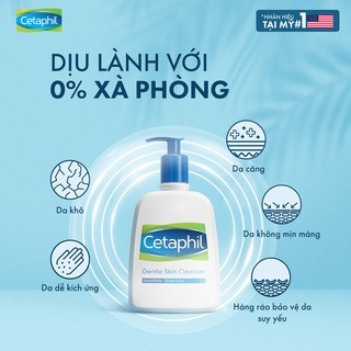 Sữa rửa mặt Cetaphil Gentle Skin Cleanser 125ml dưỡng ẩm và dịu nhẹ cho da