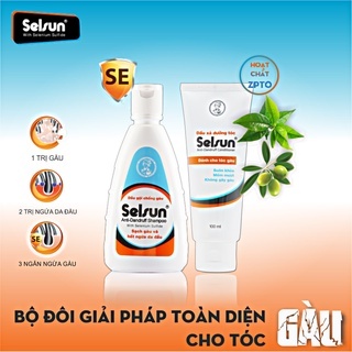 Dầu gội Selsun Anti-Dandruff Shampoo 50/100ml làm sạch gàu và hết ngứa da đầu