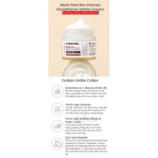 Kem dưỡng trắng da Medipeel Glutathione 600 5Peptide Balance 50g làm mờ đốm nâu hỗ trợ sáng da