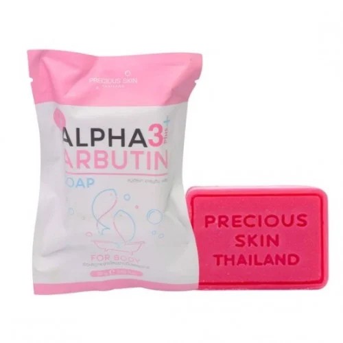 Xà phòng kích trắng Alpha Arbutin Collagen Soap Thái Lan 80g (Mẫu mới) hỗ trợ cải thiện sạm da, làm trắng da