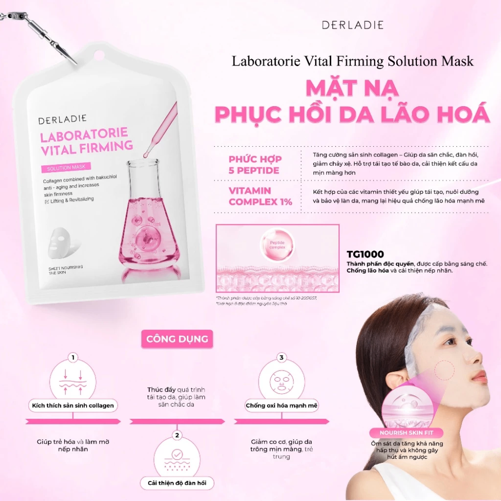 Mặt nạ Derladie Laboratorie Vital Solution Mask 33ml cấp ẩm phục hồi da