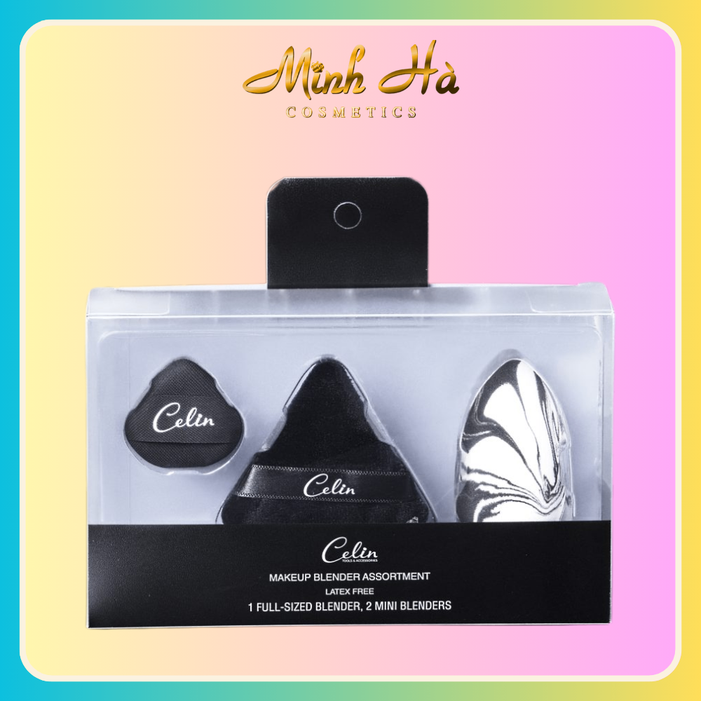 Bông mút trang điểm Celin Makeup Blender Assortment chất bông mềm mại dễ tán