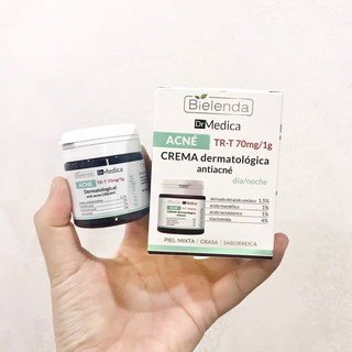 Kem dưỡng da dầu mụn Bielenda Dr Medica Dermatological Anti Acne Face Cream Day Night 50ml giảm mụn làm mờ vết thâm