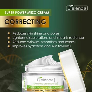 Kem dưỡng chống lão hóa Bielenda Super Power Mezo Cream Correcting Face 50ml dành cho da dầu
