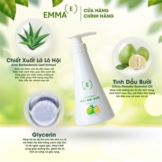 Bộ 3 sản phẩm EMMA dầu gội bưởi, dầu xả thảo dược 2in1 gừng & bưởi và tinh dầu bưởi chăm sóc tóc