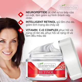 Kem dưỡng Bielenda Neuro Retinol Lifting Anti-wrinkle Face Cream Concentrate 50+ 50g chống lão hóa, tái tạo da