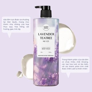 Sữa tắm Happy Bath Flower Therapy No.125/No.635 760g nhiều dưỡng chất mùi thơm quyến rũ