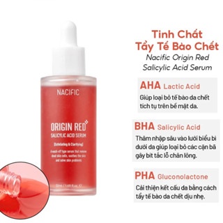 Tinh chất peel da tẩy tế bào chết Nacific Origin Red Salicylic Acid Serum 50ml cải thiện tình trạng mụn và làm sáng da