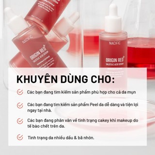 Tinh chất peel da tẩy tế bào chết Nacific Origin Red Salicylic Acid Serum 50ml cải thiện tình trạng mụn và làm sáng da