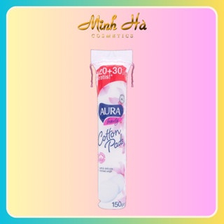 Bông tẩy trang Aura Beauty 150 miếng thiết kế 2 lớp giúp tẩy trang sạch sâu, nhanh chóng