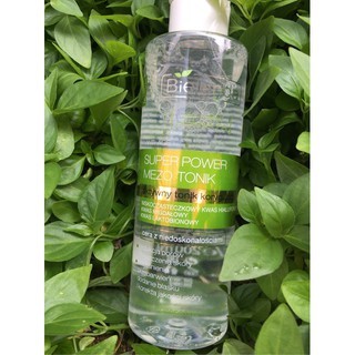 Nước hoa hồng Bielenda Skin Clinic Professional Anti Age Super Power Mezo Tonic xanh lá 200ml dành cho da dầu mụn