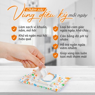 Khăn ướt vệ sinh vùng kín Femfresh Daily Wipes 10 tờ thành phần tự nhiên