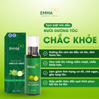 Bộ 3 sản phẩm EMMA dầu gội bưởi, dầu xả thảo dược 2in1 gừng & bưởi và tinh dầu bưởi chăm sóc tóc