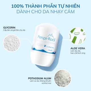 Lăn khử mùi Perspi Rock Natural / Shield Aluminium Free 50ml kiềm mồ hôi