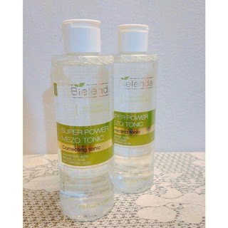 Nước hoa hồng Bielenda Skin Clinic Professional Anti Age Super Power Mezo Tonic xanh lá 200ml dành cho da dầu mụn