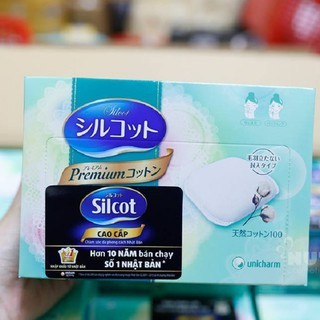 Bông tẩy trang Silcot Unicharm 82 miếng Nhật Bản 100% cotton không làm da bị kích ứng