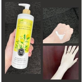 Sữa dưỡng thể trắng da Bielenda Bio Vitamin C Body Milk 400ml dưỡng ẩm làm mềm mịn da